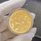 Exquisite Golden Chinese Dragon Lucky Coin With Protective Case - Attract Prospe