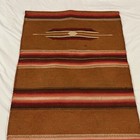 Vintage Chimayo Wool Blanket Rug New Mexico 30    X 60    Wall Hung Tapestry Curtain