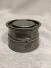 Antique Victorian Ink Pot Pewter Inkwell With Glass Insert