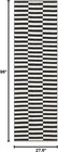 Safavieh Montauk Collection Runner Rug - 2 3  X 8   Ivory   Black  Handmade Stri