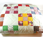Vintage Large Nine-patch Pastel Green   Floral Depression Era Quilt 108x91
