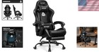 Ergonomic Leather Computer Desk Chair - Carbon Black