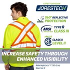 Hi Vis Safety Hoodie Ansi Class 3 Type R Reflective X Back Jorestech