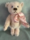 Ooak Jointed 9  Pink Mohair Teddy Bear  Poppy  Blue Glass Eyes By Elke Block