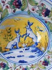 Italian Montelupo Majolica Pottery Faience Polychrome Maiolica Ceramic Plate
