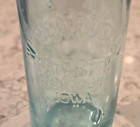 Antique W m  Beardsley Bottle Soda Pop Patentee Beacon Iowa Thumbprint Aqua Rare