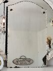Ooh Lala 192o s French Apt   Antique Scalloped Pie Crust Glass Mirror 22x14