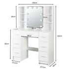 Vanity Set With Led Lighted Mirror 7 Drawers Makeup Makeup Table Dresser Desk Us