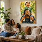 Custom Watercolor Family Portrait Canvas Painting From Photo Personalized Gift A