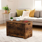Chest Storage Trunk Wood Bedroom Large Box Blanket Books Shoes Toys Rust Brown