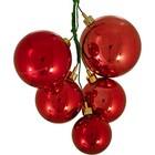 Shiny Red Ball Ornament Clusters Christmas Tree Decoration  Set Of 6  San Rafael