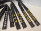 Vintage Black Belt Washed Embroidered Custom Belts Karate Taekwondo Judo