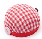 Pack Of 6 - Wrist Pin Cushions W  Strap 4-1 2  Domed Top Red   White Us Seller