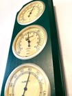 Sunbeam Vintage Green Thermometer Barometer Humidity Weather Station 3 Gauge