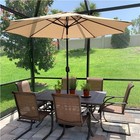 7 5 10 11ft Patio Umbrella Market Table Umbrella Outdoor W push Button Tilt