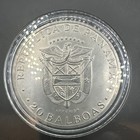 1974 Panama 20 Balboas Giant  Silver Coin  4 5 Oz   Simon Bolivar