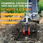 Cordless Tiller Cultivator  21v 450rpm Electric Tiller With Battery Level Displa