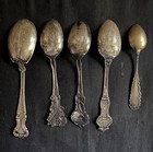 Mixed Lot Of 5 Sterling Silver Souvenir  Spoons
