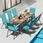 Outdoor Patio Dining Chairs Set Of 8 For Porch  Backyard  Pool Side  And Deck