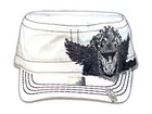 Winged Crest On White Cadet Cap Vintage Military Army Hat