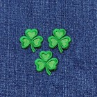 3-pack Shamrock Applique Patch - Three-leaf Clover   Hearts Embroidered Badge 1 