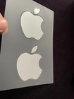 2 Genuine Authentic Apple Stickers-decals White