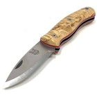 Mk Iii Tbs Boar Edc Folding Pocket Knife - Scandi - Curly Birch