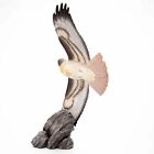 Wild Wings Soaring Red-tailed Hawk Sculpture By Phil Galatas  Brown  Orange