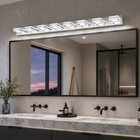 52 Inch Chrome Vanity Light 8-light Bathroom Mirror Led Wall Lamp Sconce Fixture