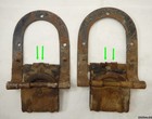 4 Vintage Pivot Horseshoe Shape Barn Door Rollers Hangers