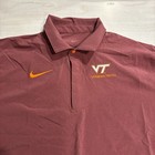Nike Ncaa Vt Virginia Tech Hokies Dri-fit On Field Polo Dn5644-669 Men   s Size Xl