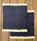 New 18  Busse Black Mesh Standing Bandages With Fleece Trim - Msrp  65