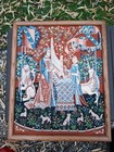 Vtg Needlepoint Margot De Paris Lady   The Unicorn Medieval Renaissance Art 21 l