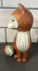 Carved Look Resin Woodland Sitting Red Fox Figure Figurine Fall