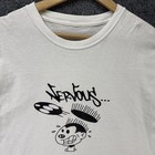 Vintage Nervous Records Shirt Mens Xl White 90s House Music Dance New York Rare