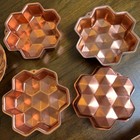 Lot Of 9 Small Vintage Copper Tone Jello Molds  Sea Shell Flower Duck Honeycomb