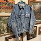 Vintage 90s Rare Id Wear The Pillsbury Company Blue Denim Jacket Size Large