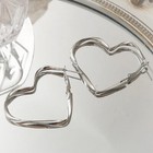 Womens Heart Hoop Sterling Silver 925 Stylish Earrings Beauty Fashion Jewelry