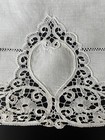 Antique  Linens- Lovely Linen Table Runner W  Cantu Lace