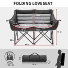 Naizea Oversized Double Camping Chair  Folding 2 Person Camping Chair Loveseat