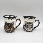 2 Pcs  Cats By Nina Lyman Coffee Mug