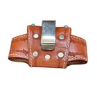 Western Leather Belt Pouch Clip On Tooled Barbed Wire Turquoise Studded Case