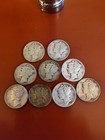 Lot Of Nine Mercury Dime From 1917 - 1942 Antique And Vintage 