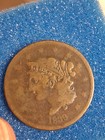 1839 Large Cent Booby Head Vf-20 To Vf-30 1c