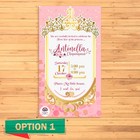 Digital Custom Invitation Princess Crown Digital Invite  Princess Birthday Party