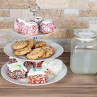 3 Tier Silver Serving Stand Round Platter For Desserts Or Tea Party Display