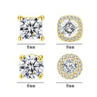 4 Pairs Stainless Steel Stud Earrings For Men Hypoallergenic Earring Flatback Ea