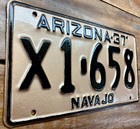 V  Nice  Restored 1937 Navajo County  Arizona License Plate  X 1658  Mvd Clear 