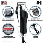 Wahl Usa Chrome Pro Corded Clipper Complete Haircutting 24 Piece Set  Silver 