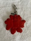 Coach Poppy Floral Embroidered Keychain Charm